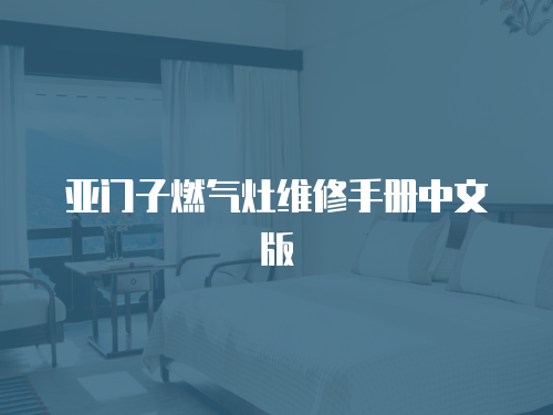 亞門子燃氣灶維修手冊中文版