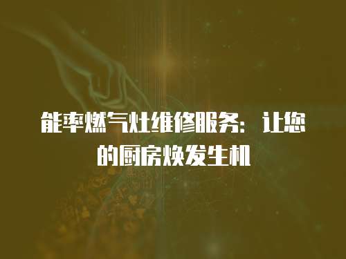 能率燃?xì)庠罹S修服務(wù)：讓您的廚房煥發(fā)生機