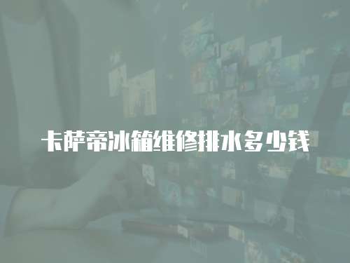 卡薩帝冰箱維修排水多少錢