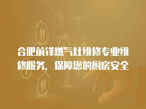 合肥前鋒燃氣灶維修專業(yè)維修服務(wù)，保障您的廚房安全