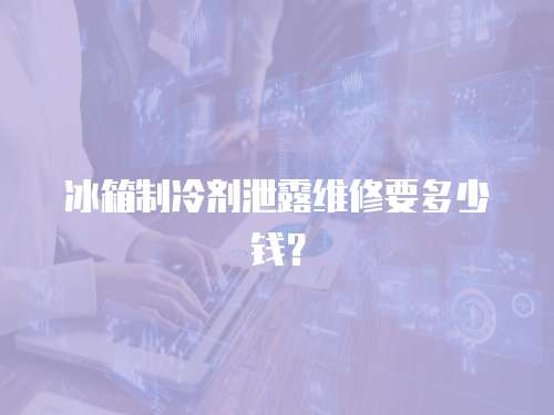 冰箱制冷劑泄露維修要多少錢？