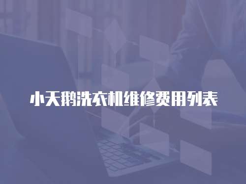 小天鵝洗衣機維修費用列表