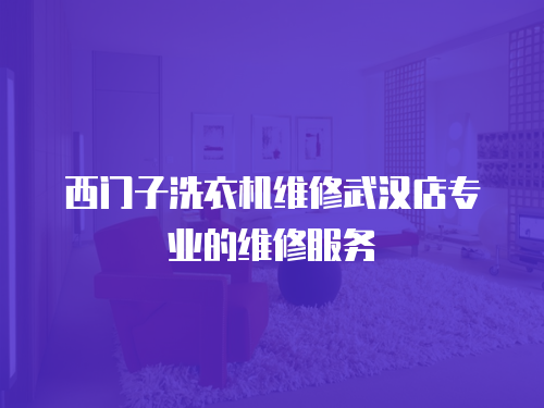 西門子洗衣機維修武漢店專業的維修服務