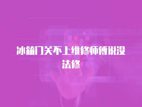 冰箱門關不上維修師傅說沒法修