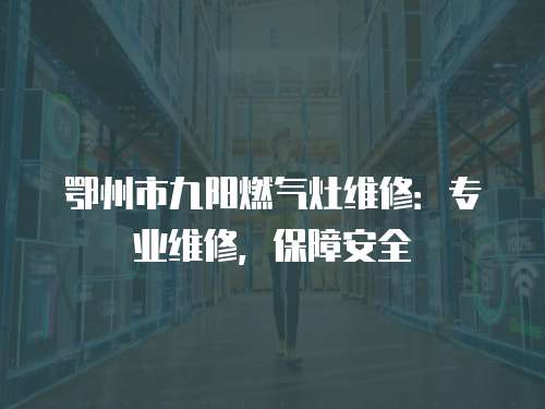 鄂州市九陽(yáng)燃?xì)庠罹S修：專(zhuān)業(yè)維修，保障安全
