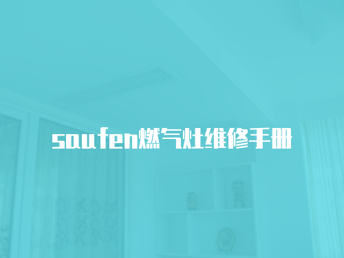 saufen燃氣灶維修手冊