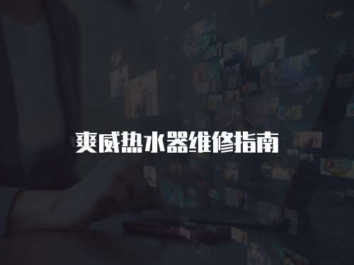 爽威熱水器維修指南