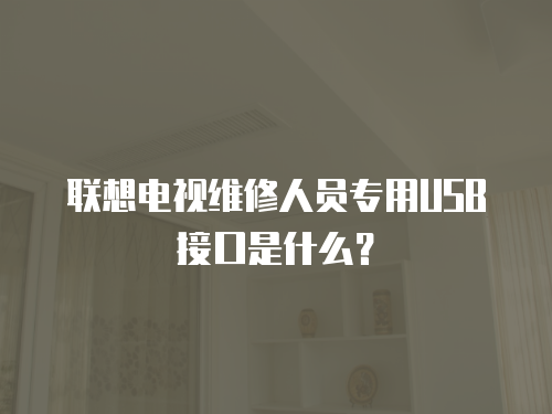聯(lián)想電視維修人員專用USB接口是什么？