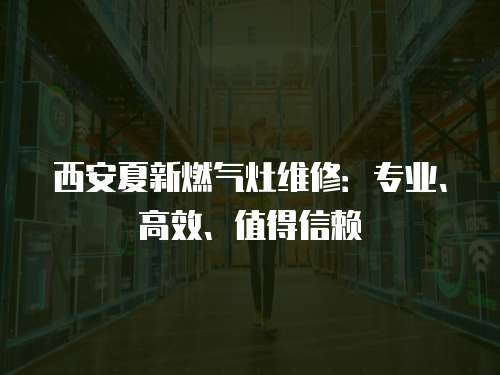 西安夏新燃?xì)庠罹S修：專業(yè)、高效、值得信賴