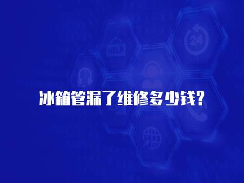 冰箱管漏了維修多少錢？