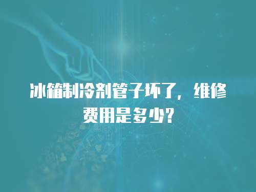 冰箱制冷劑管子壞了，維修費用是多少？