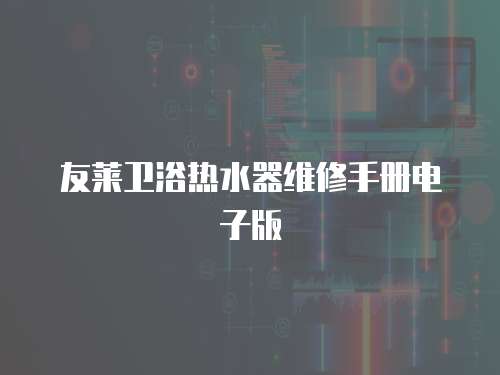 友萊衛(wèi)浴熱水器維修手冊電子版