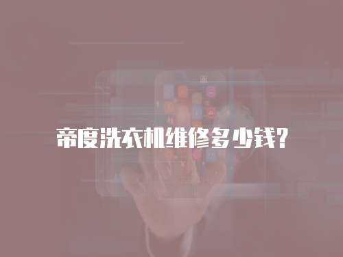帝度洗衣機維修多少錢？
