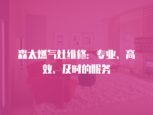 森太燃氣灶維修：專業、高效、及時的服務