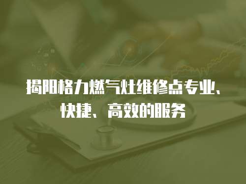 揭陽格力燃氣灶維修點專業、快捷、高效的服務