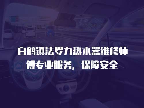 白鶴鎮法羅力熱水器維修師傅專業服務，保障安全