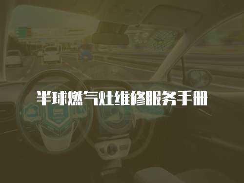 半球燃?xì)庠罹S修服務(wù)手冊(cè)