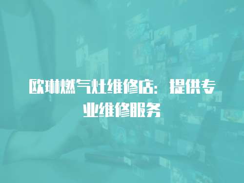 歐琳燃氣灶維修店：提供專業維修服務