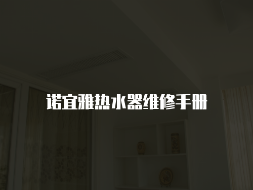 諾宜雅熱水器維修手冊