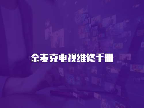 金麥克電視維修手冊(cè)