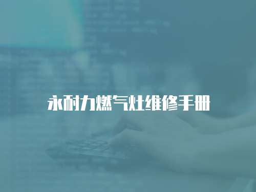 永耐力燃氣灶維修手冊
