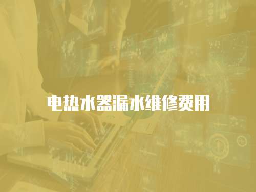 電熱水器漏水維修費用
