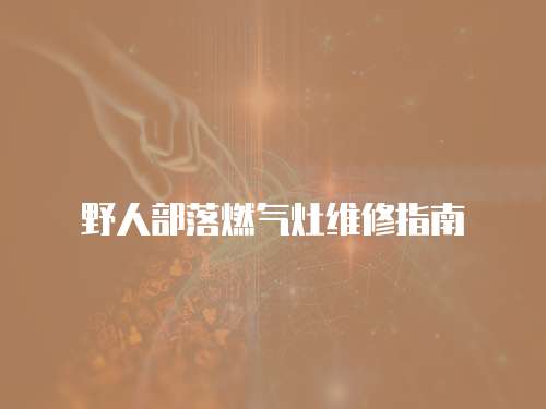 野人部落燃氣灶維修指南