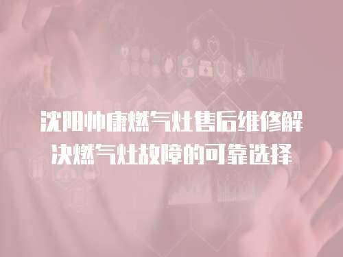 沈陽帥康燃氣灶售后維修解決燃氣灶故障的可靠選擇