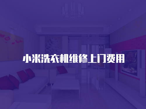 小米洗衣機維修上門費用