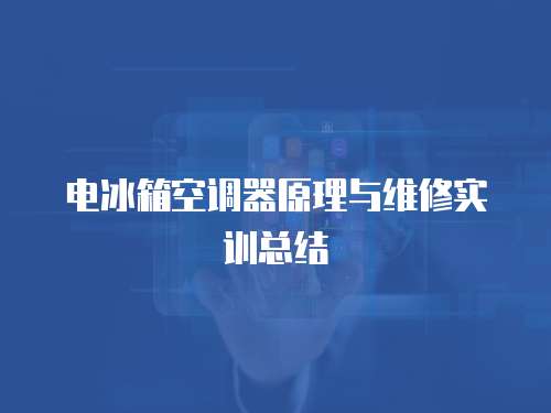 電冰箱空調器原理與維修實訓總結