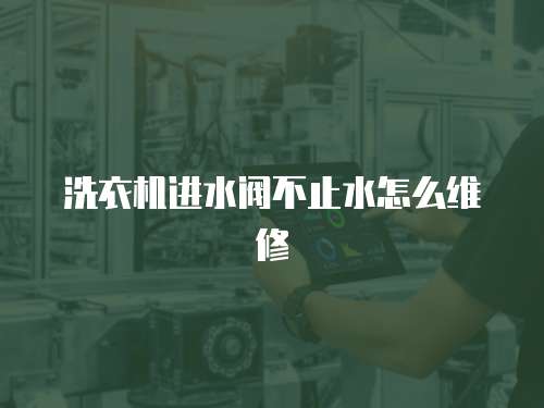洗衣機(jī)進(jìn)水閥不止水怎么維修