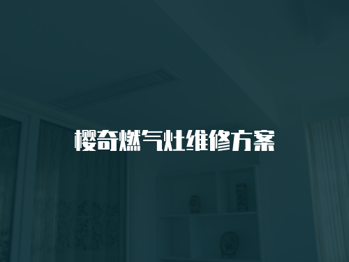 櫻奇燃氣灶維修方案
