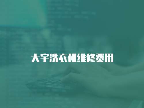 大宇洗衣機維修費用