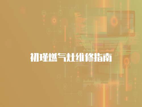 初瑾燃氣灶維修指南