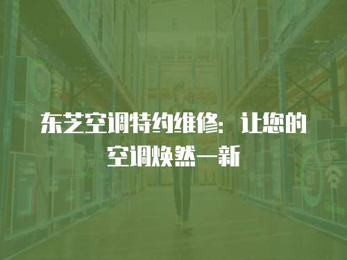 東芝空調特約維修：讓您的空調煥然一新