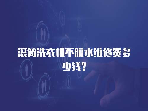 滾筒洗衣機不脫水維修費多少錢？