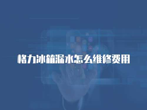 格力冰箱漏水怎么維修費用