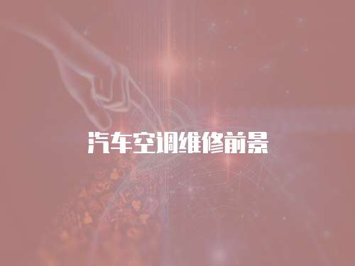 汽車空調(diào)維修前景