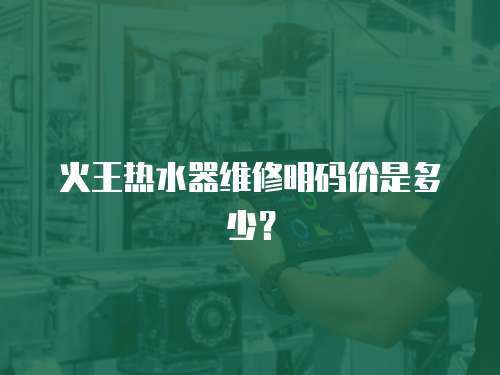 火王熱水器維修明碼價是多少？