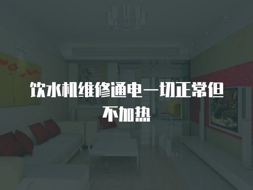 飲水機維修通電一切正常但不加熱