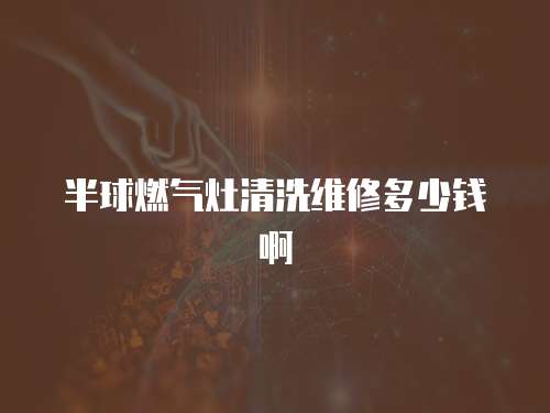 半球燃氣灶清洗維修多少錢啊