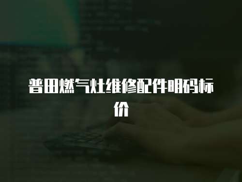 普田燃氣灶維修配件明碼標價