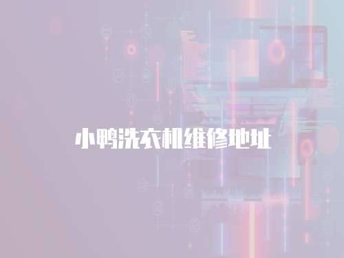 小鴨洗衣機維修地址