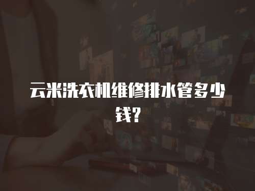 云米洗衣機維修排水管多少錢？