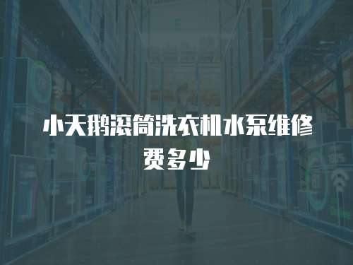 小天鵝滾筒洗衣機水泵維修費多少