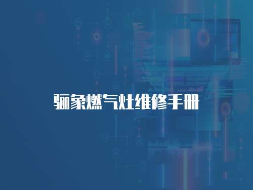 驪象燃氣灶維修手冊