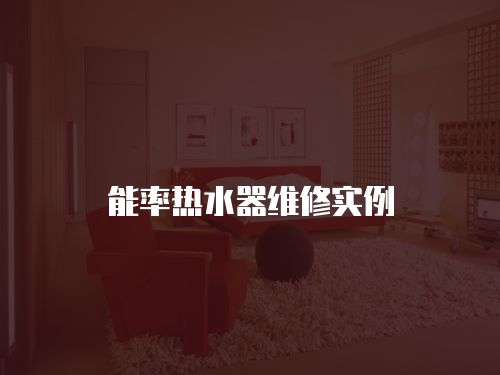 能率熱水器維修實例