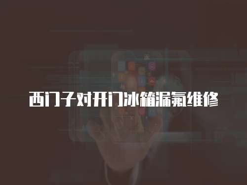 西門子對開門冰箱漏氟維修