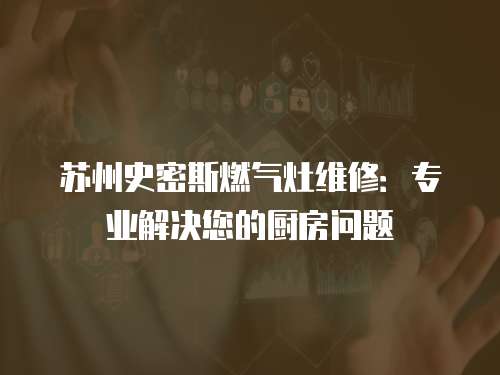 蘇州史密斯燃氣灶維修：專業解決您的廚房問題