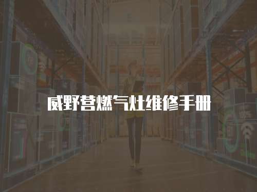 威野營燃?xì)庠罹S修手冊(cè)